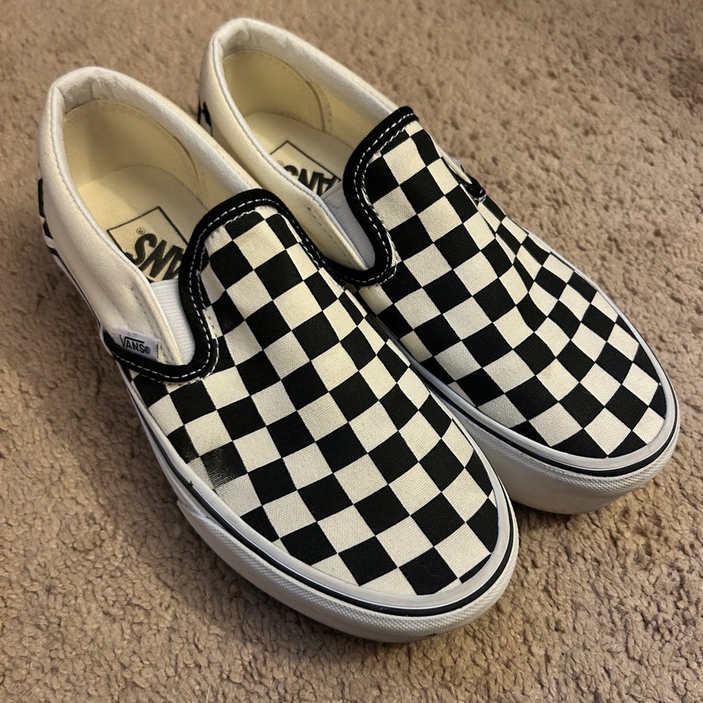 Vans Platform Checkered Slip-On Shoes